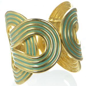 Kenneth Jay Lane KJL Two-tone Knot Cuff Bracelet